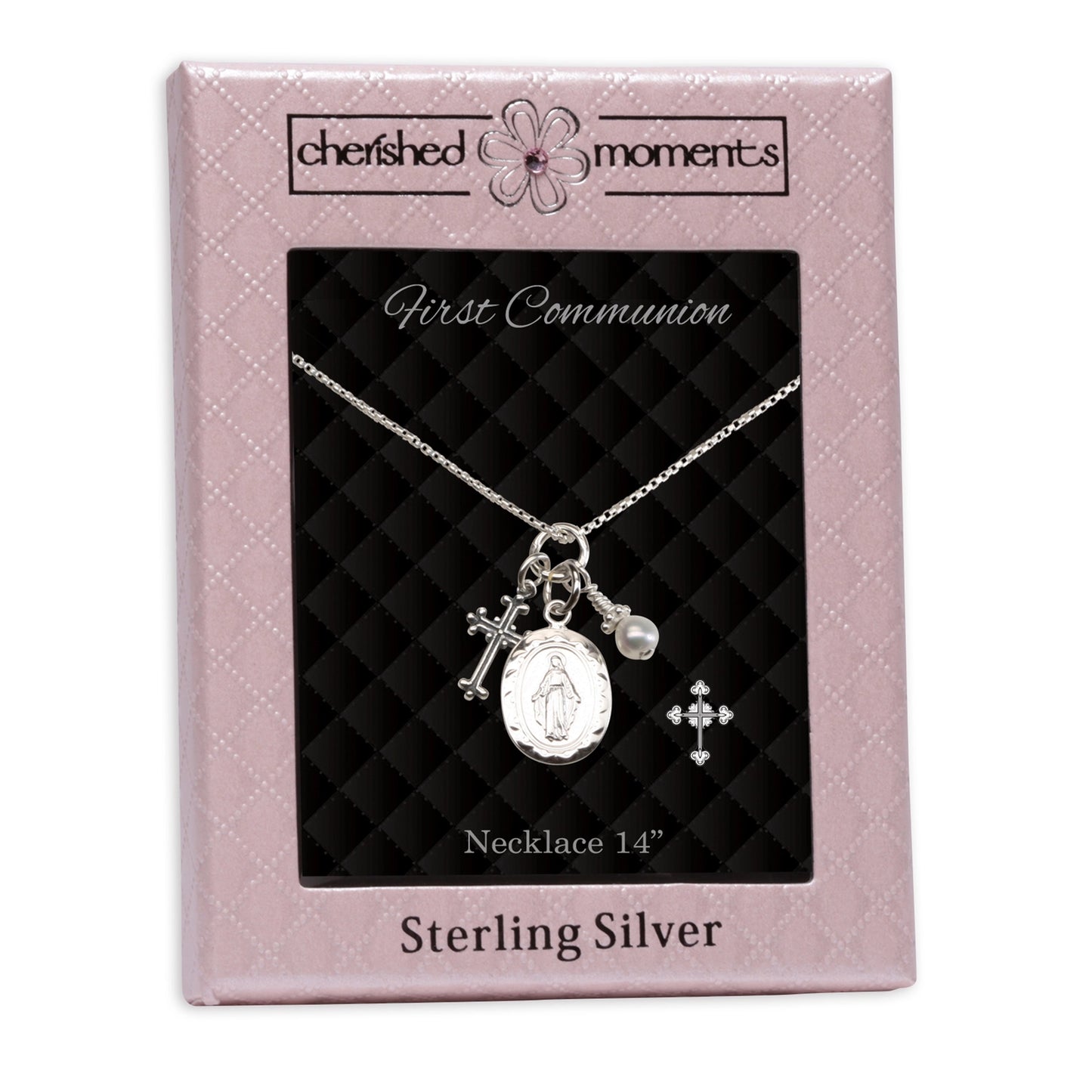 First Communion Miraculous Medallion Necklace