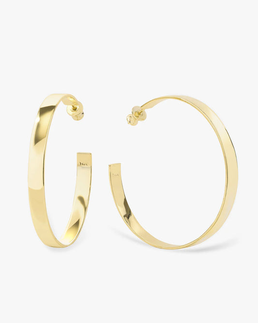 Melinda Maria Atlas Hoops 2" Gold