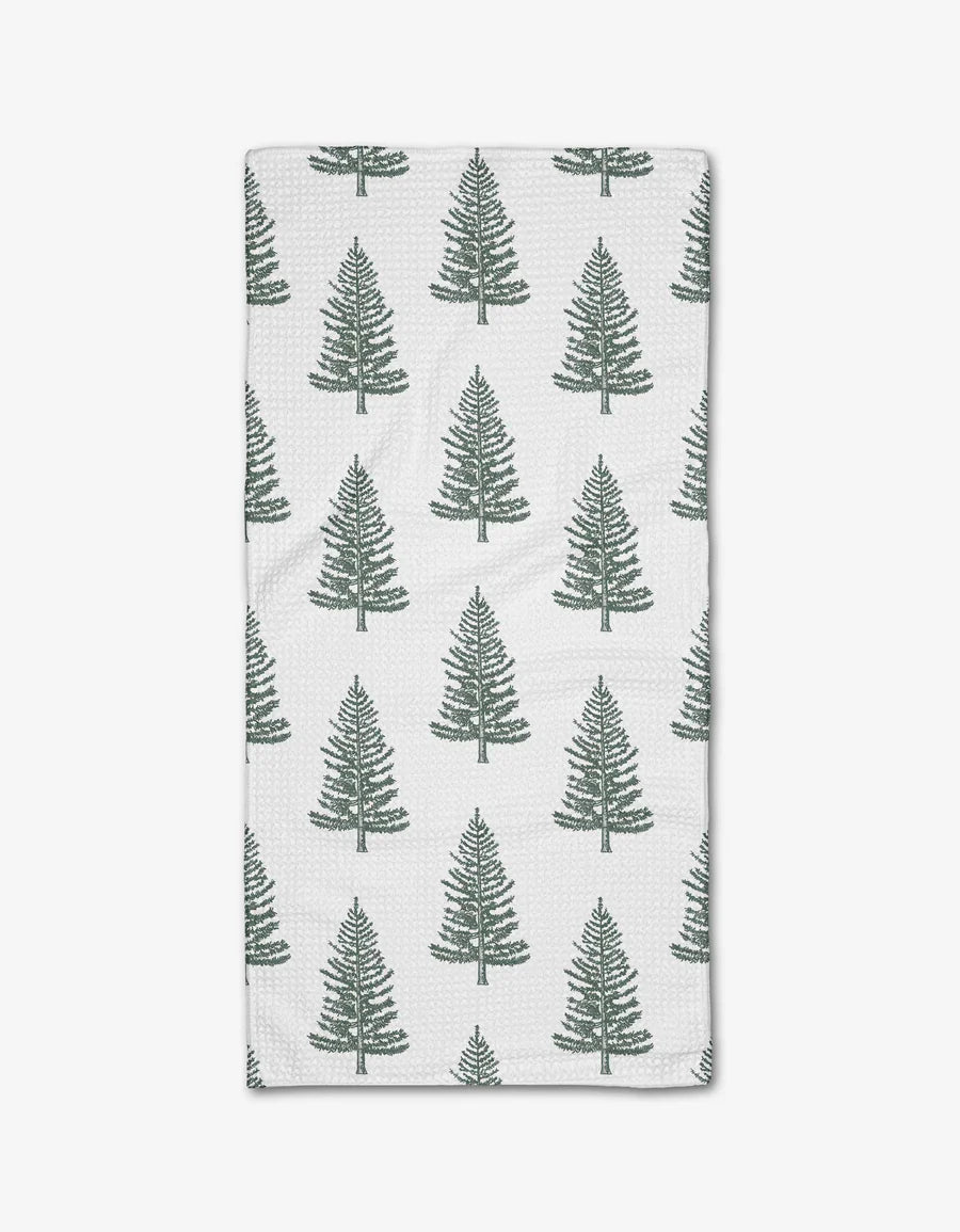 Geometry Frosted Trees Bar Towel