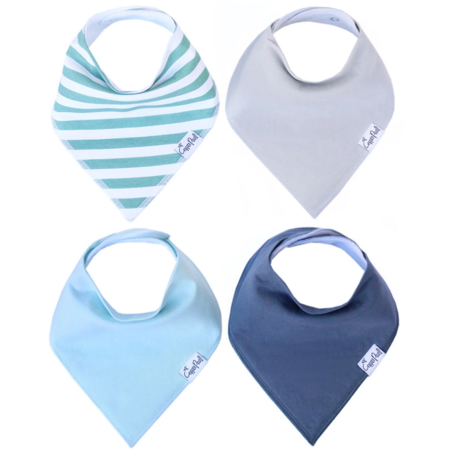 Copper Pearl Oxford Bandana Bib Set