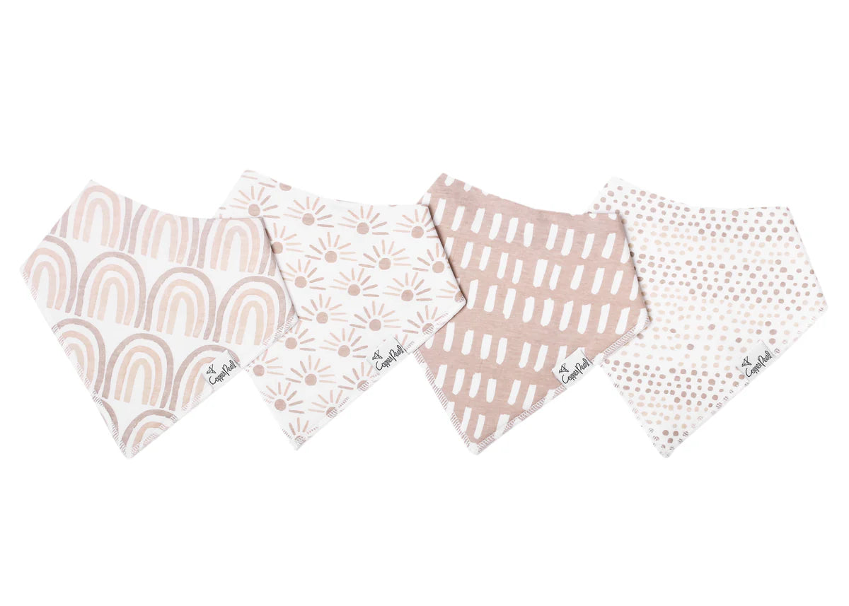 Copper Pearl Bliss Bandana Bib Set