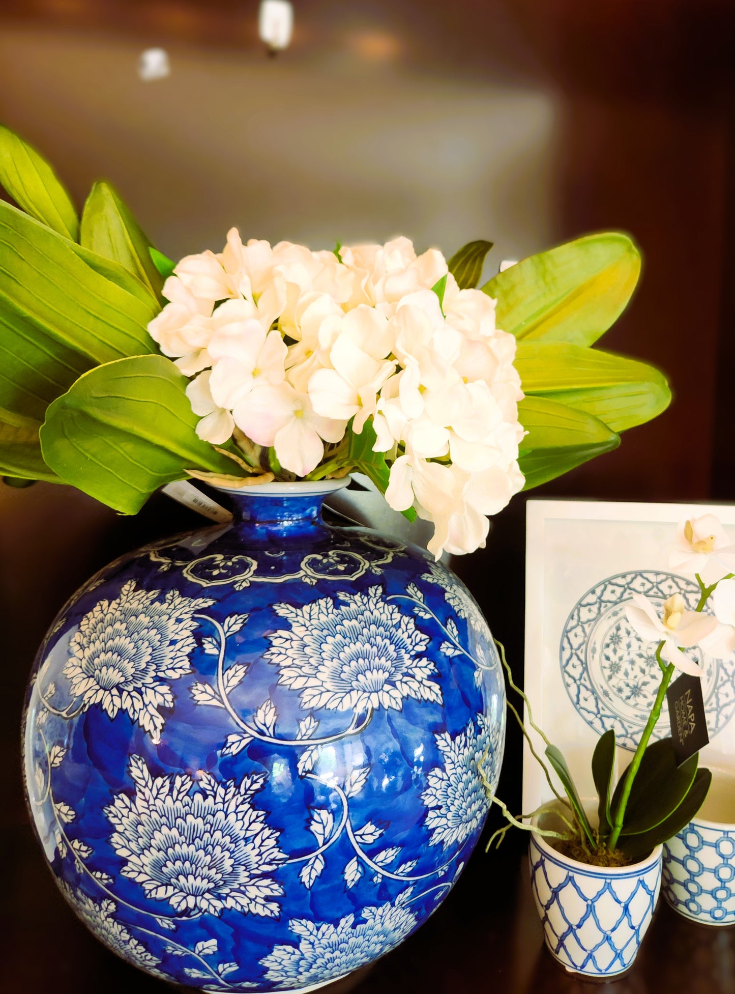 Classic Blue and White Napa Home Barclay Butera Dynasty Tang Vase at the Little Exchange