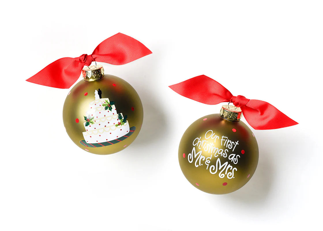 Coton Colors Our First Christmas as Mr. & Mrs. Ornament