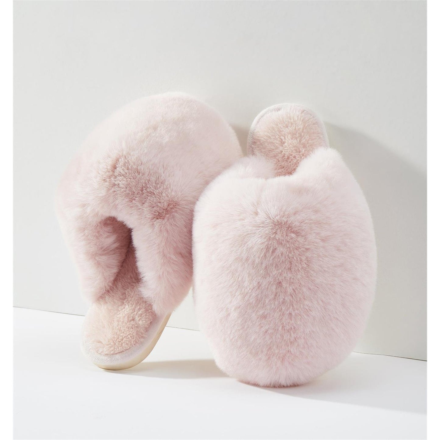 Charlie Paige Faux Fur Bubble Slippers, Soft Pink