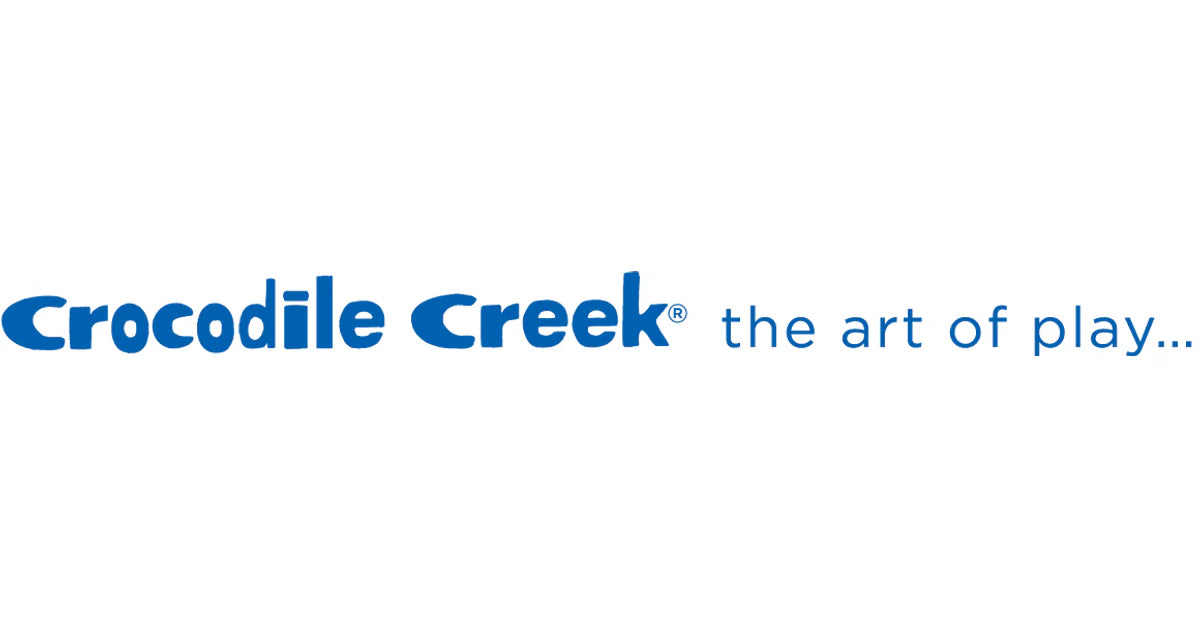 Crocodile Creek logo with tagline 'the art of play' on a white background available at The Little Exchange