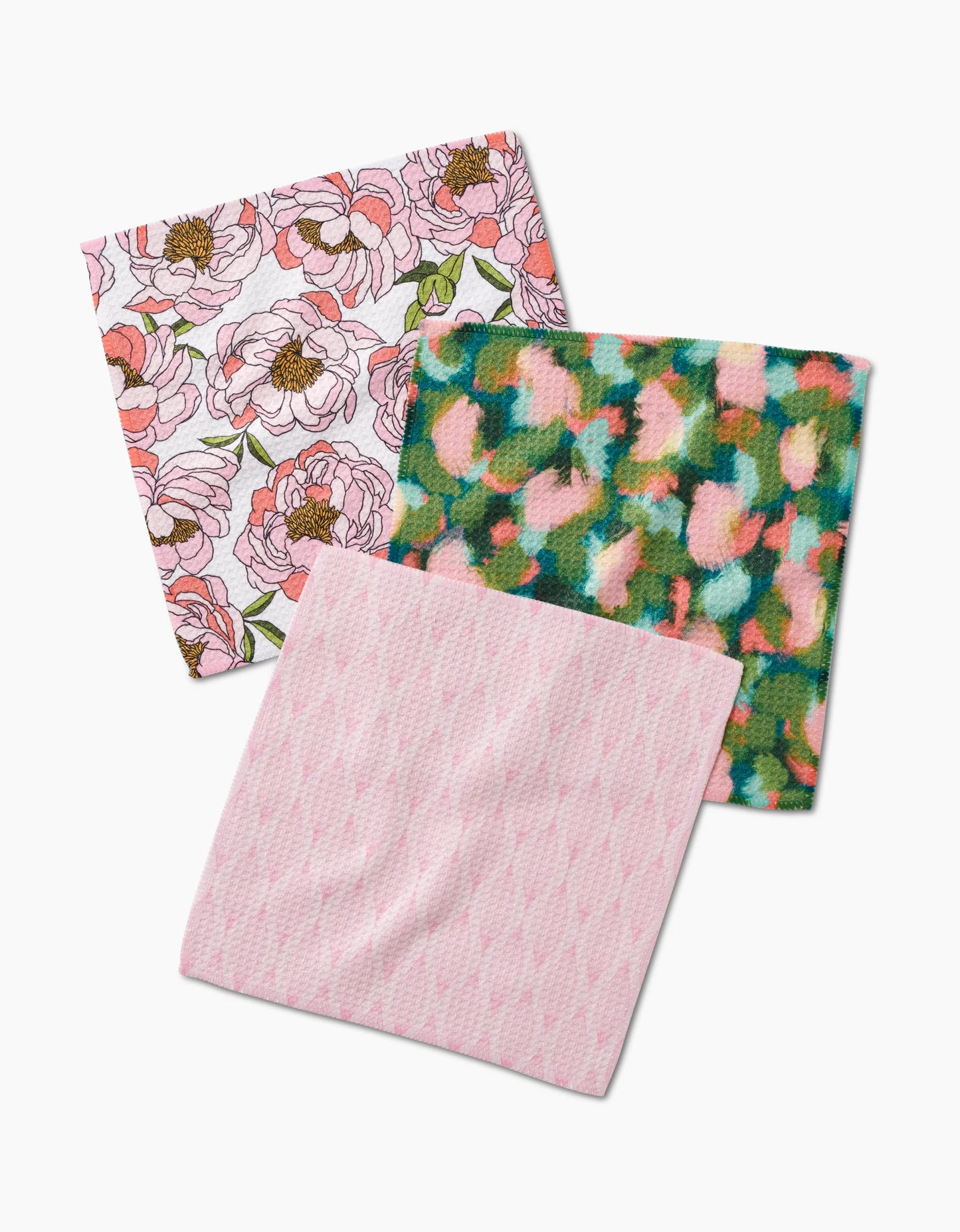 Geometry Peony Paradise Dishcloths