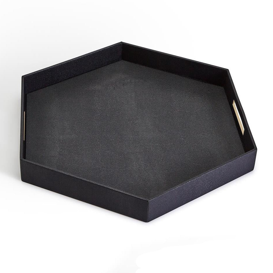 Black Hexagon Stingray Tray Large