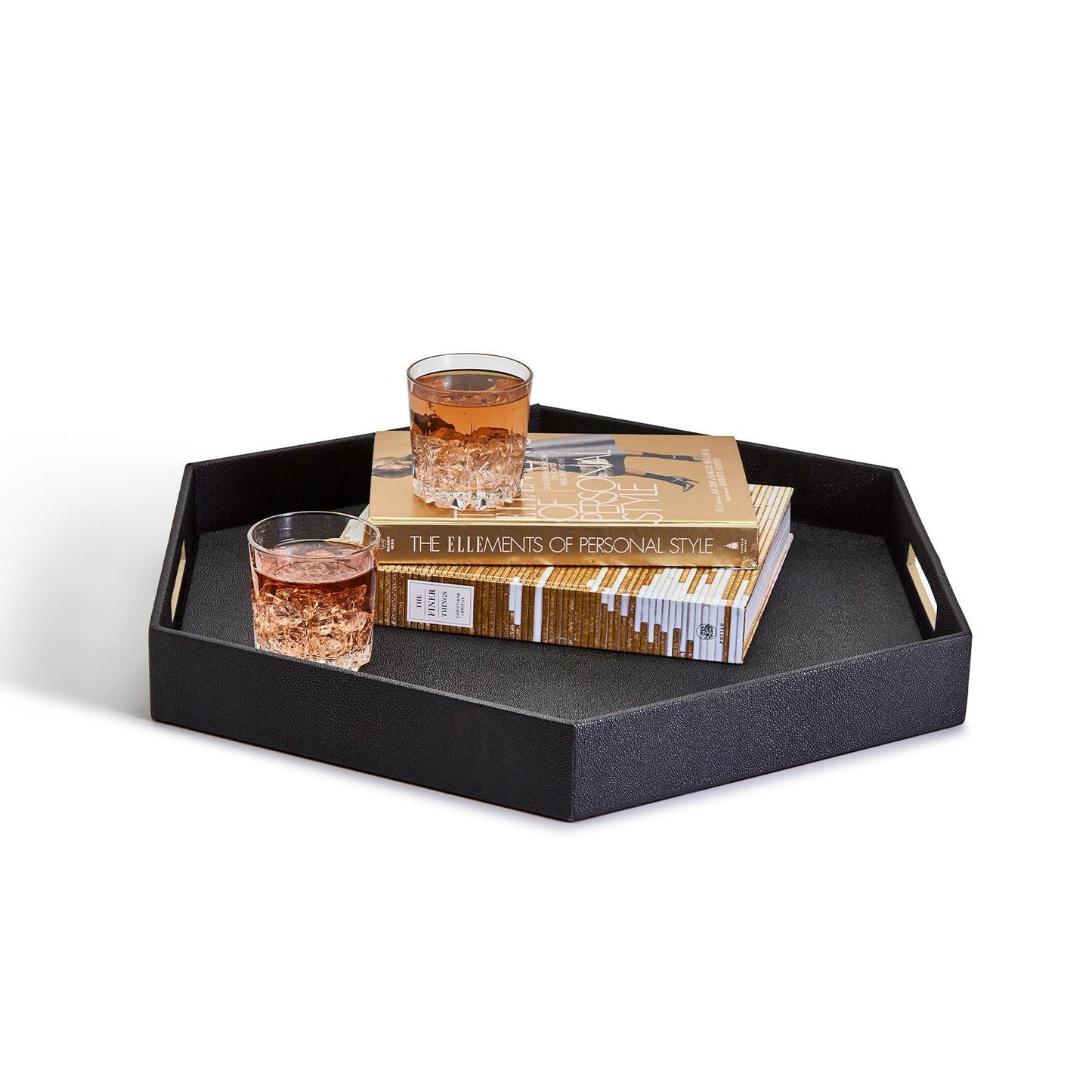 Black Hexagon Stingray Tray Large