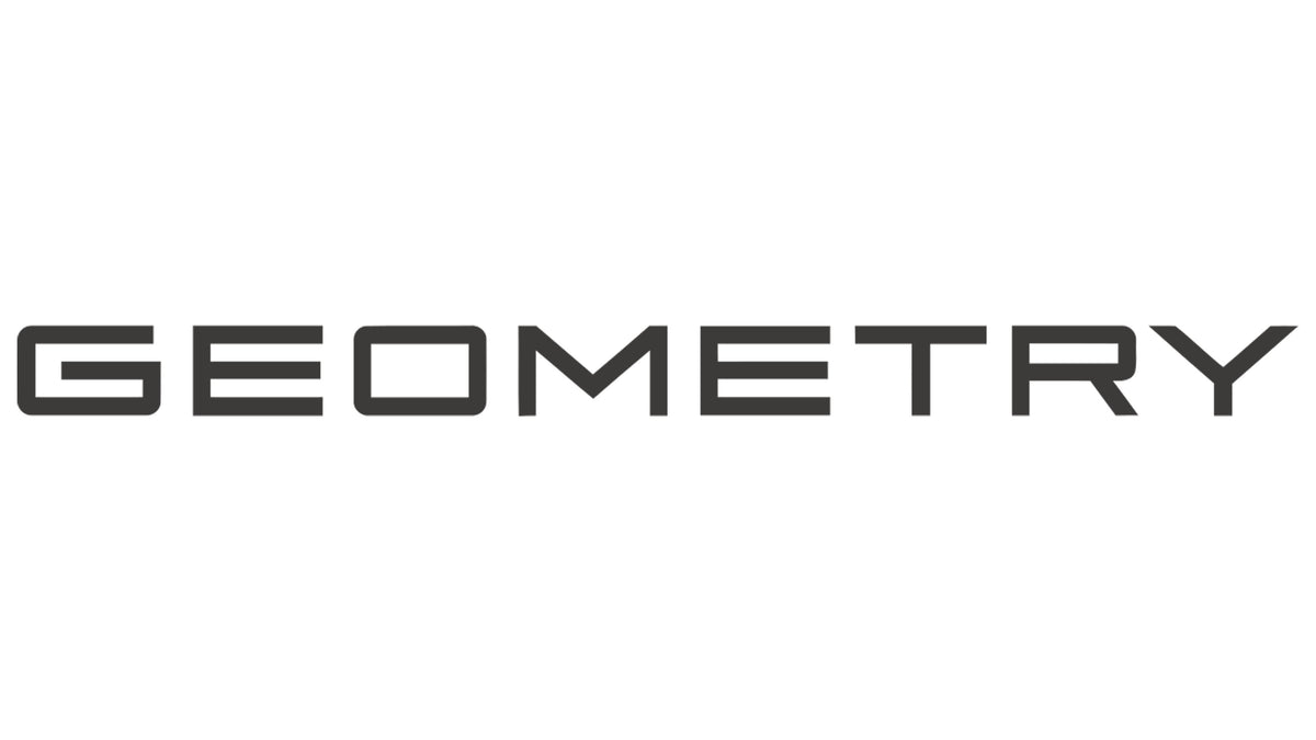Geometry brand logo for kitchen towels on a white background available at the Little Exchange Fine Gifts in Oakwood just south of Dayton Ohio
