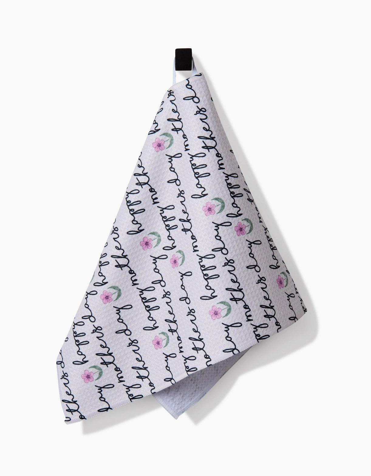 geometry bar towel, towel, geoweave, kitchen towel, cleaning rag, kitchen, dish rag, dishtowel, happy mother's day, mom, mommy, mother, pink flowers, gift for mom