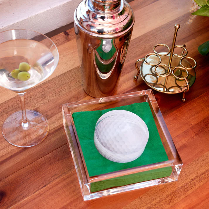 Tara Wilson Cocktail Napkin Holder with Golf Weight