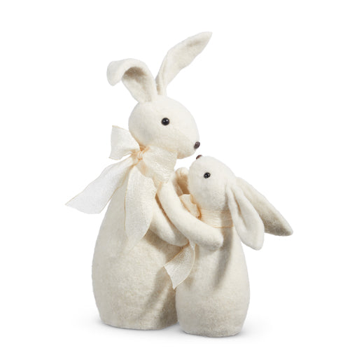 SALE 15.5” White Bunny with Baby
