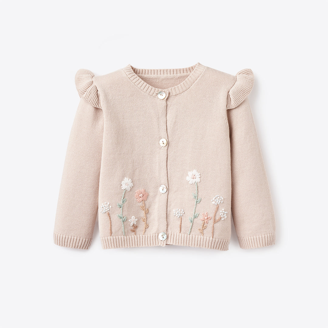 Elegant Baby Garden Picnic Cardigan 6-9m