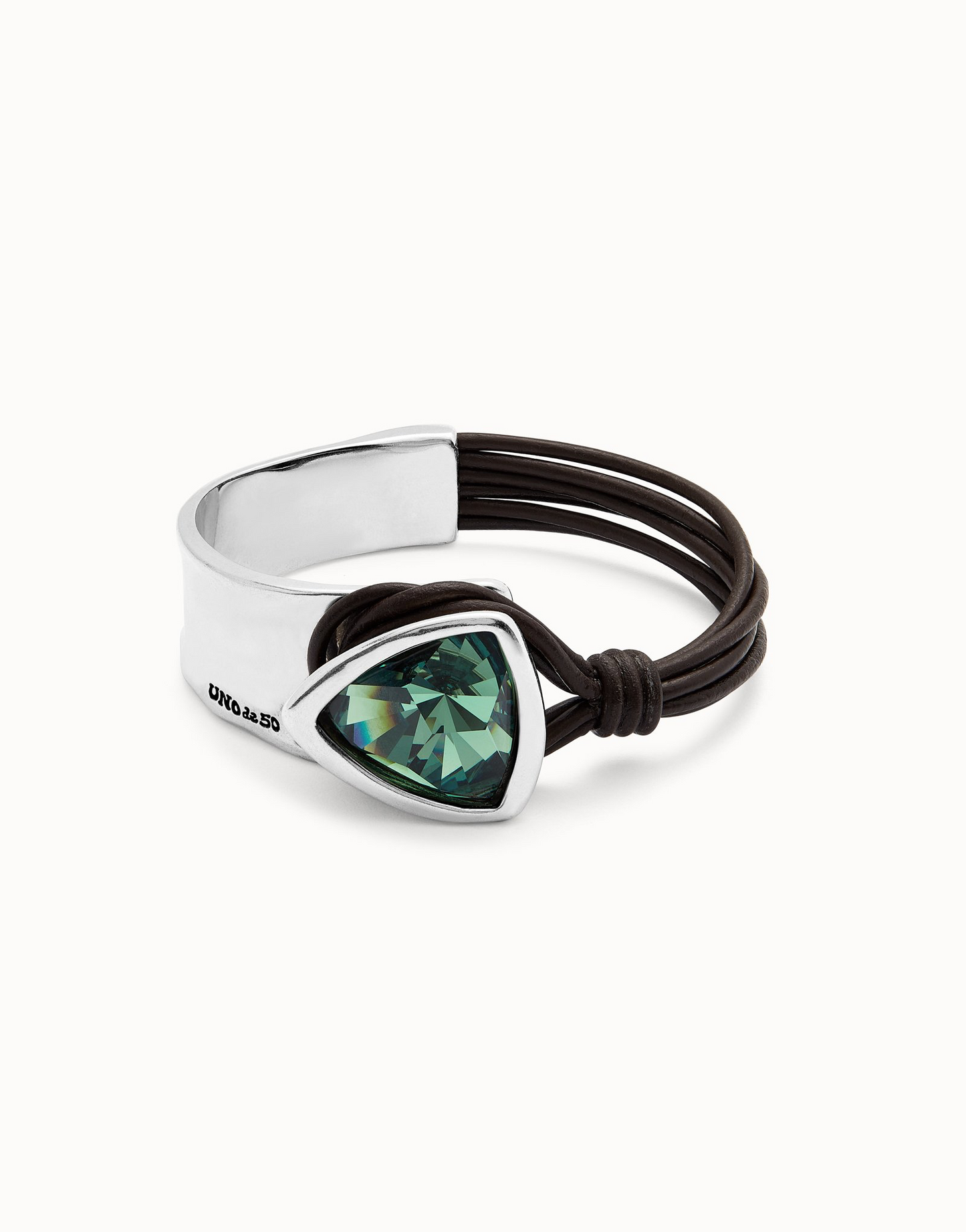 UNO de50 Ser Camaleonica Silver Green Bracelet