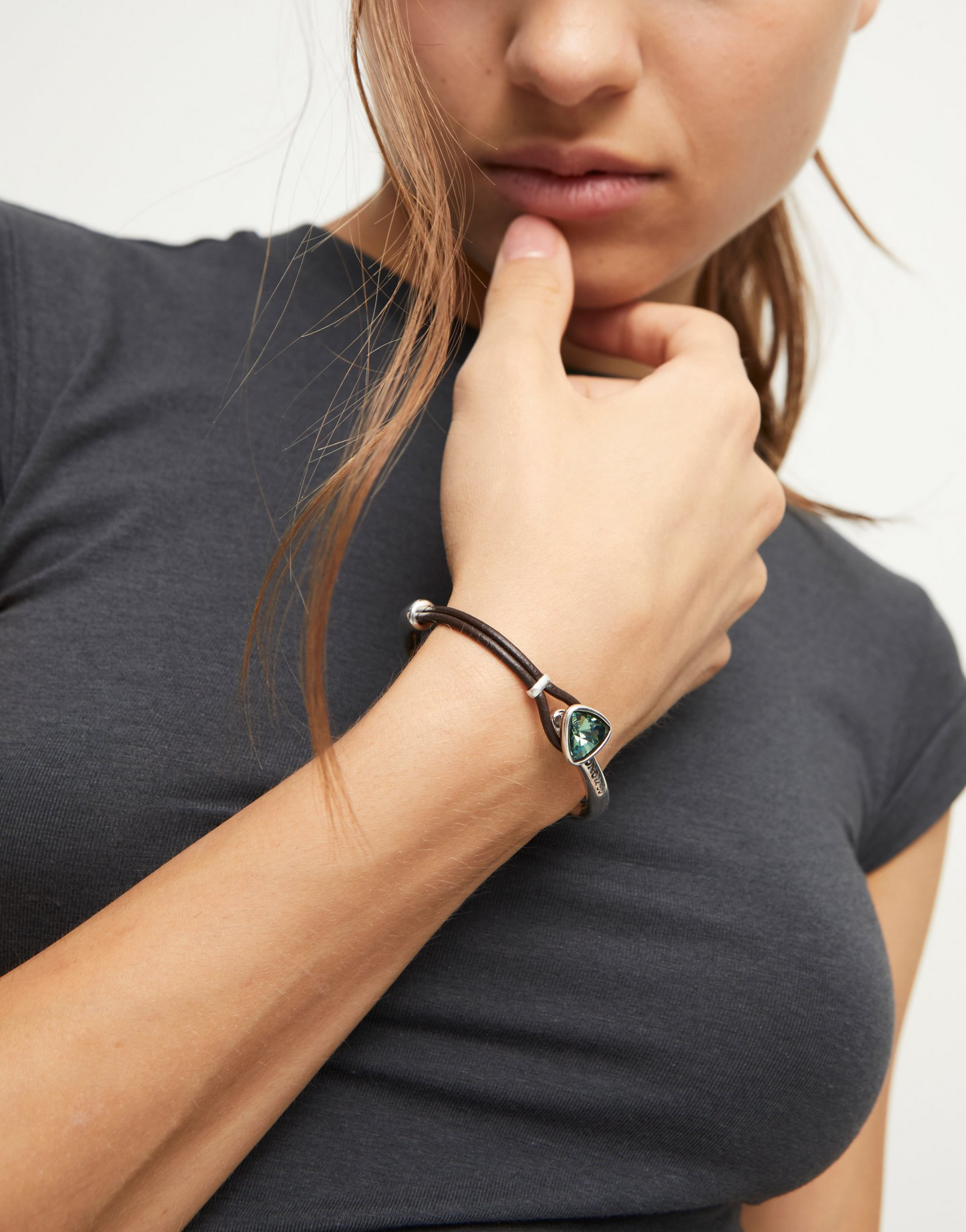 UNO de50 Ser Camaleonica Silver Green Bracelet