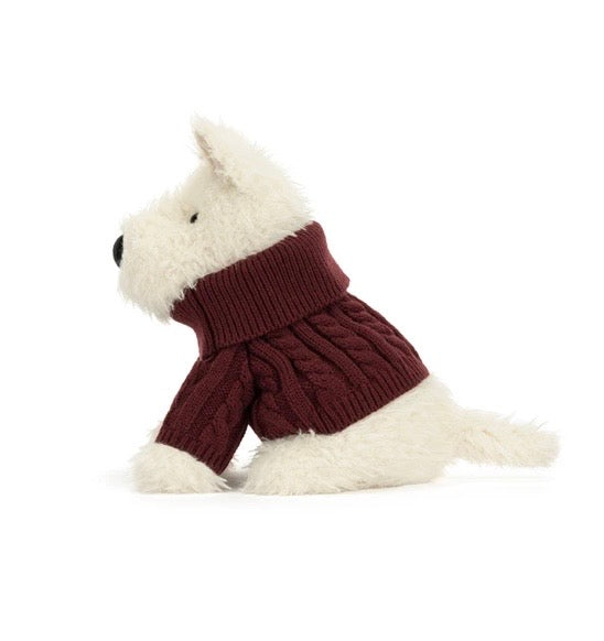 Jellycat Munro Scottie Dog Winter Jumper Outfit
