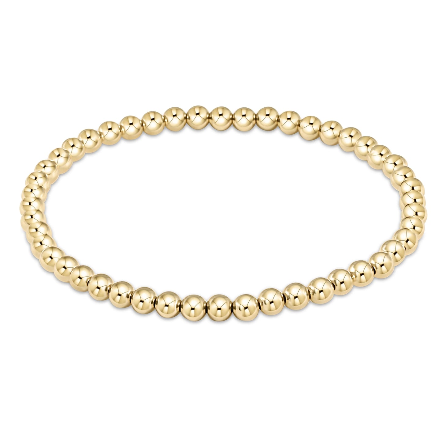 eNewton Classic Gold 4mm Bead Bracelet