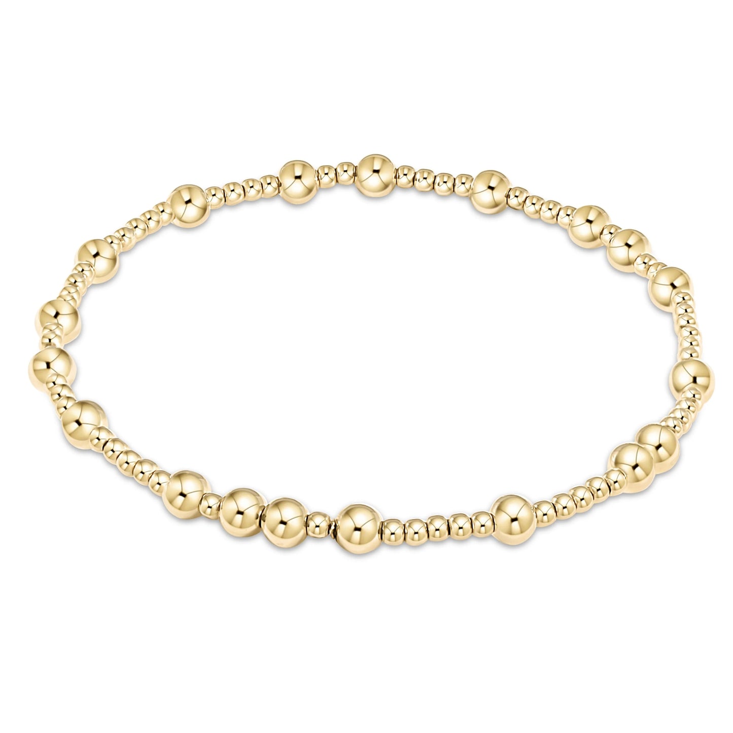 eNewton Extends Hope Unwritten 4mm Bead Bracelet Gold