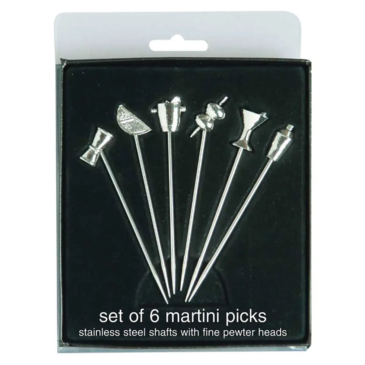 Happy Hour Steel Martini Picks Set of 6