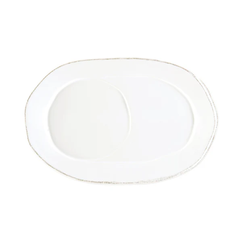 Vietri Lastra White Oval Tray