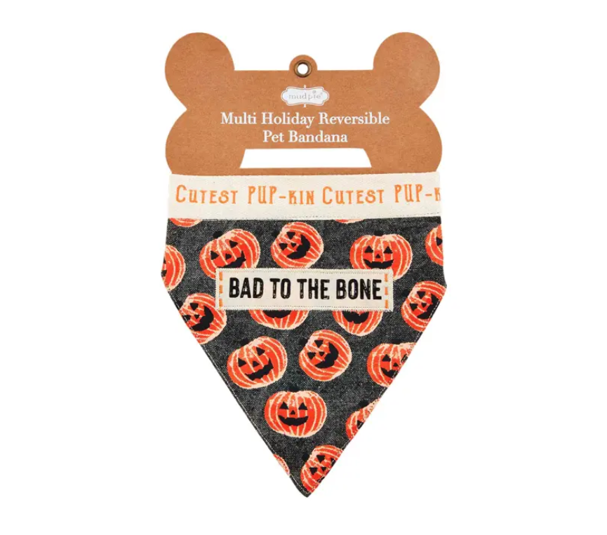 Mudpie Feast Mode Reversible Holiday Dog Bandana