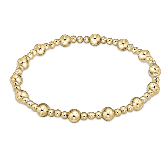 ENewton Extends Classic Sincerity Pattern 5mm Bead Bracelet Gold