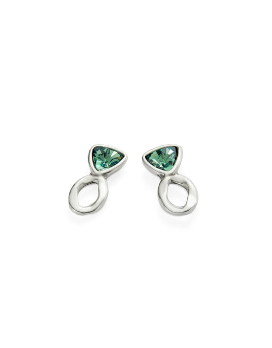 UNO de 50 Ser Camaleonica Silver Green Earrings