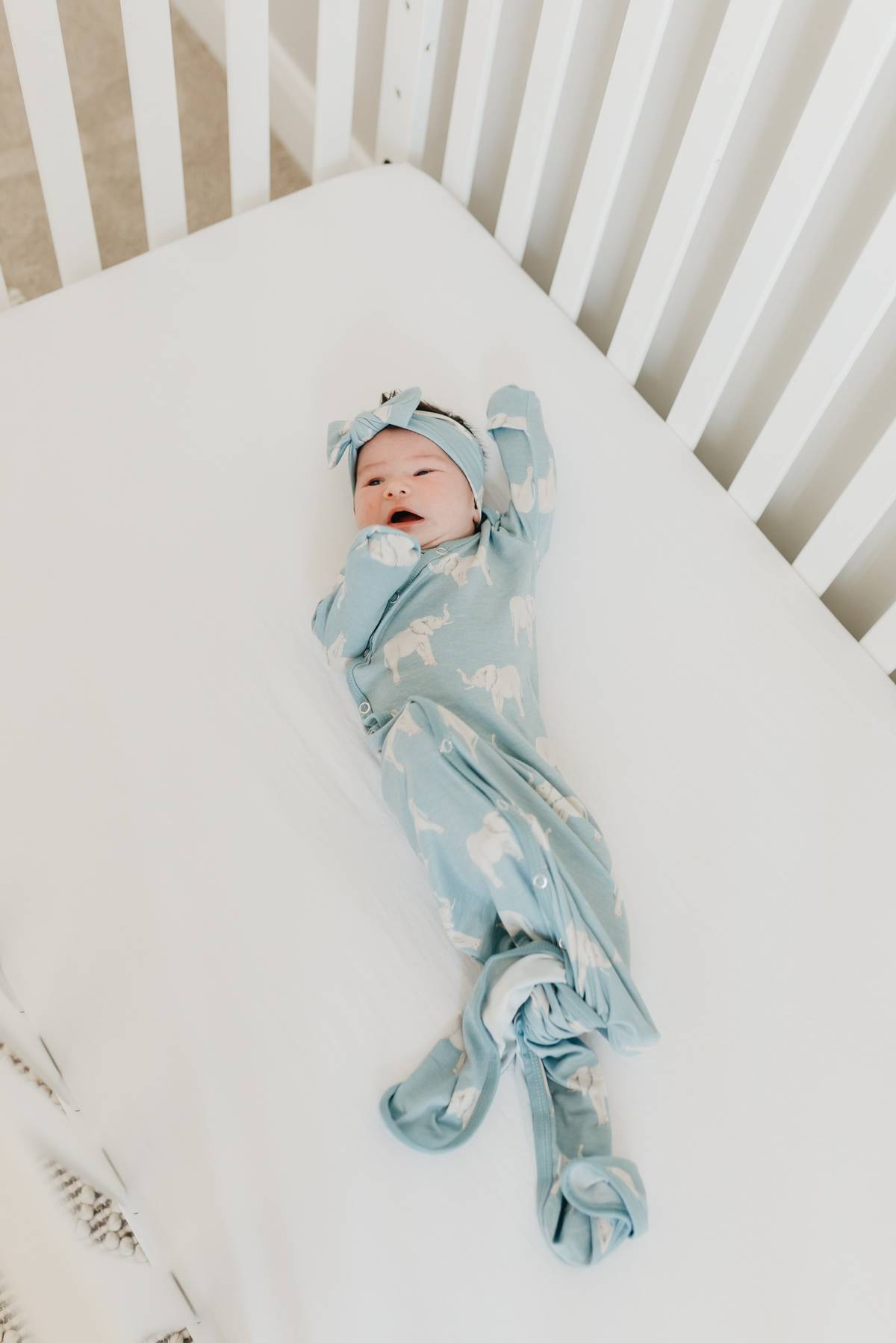 Copper Pearl Peanut Newborn Knotted Gown