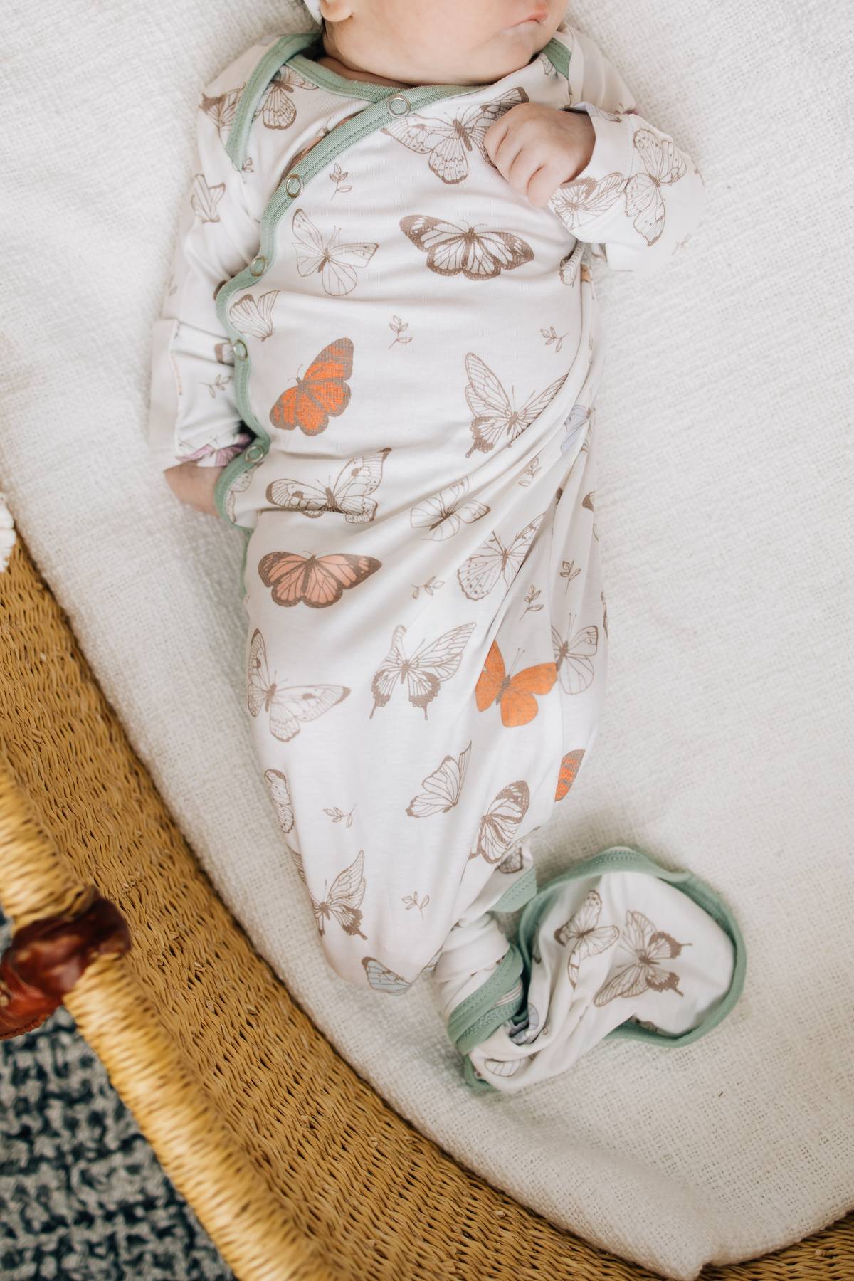 Copper Pearl Luna Newborn Knotted Gown