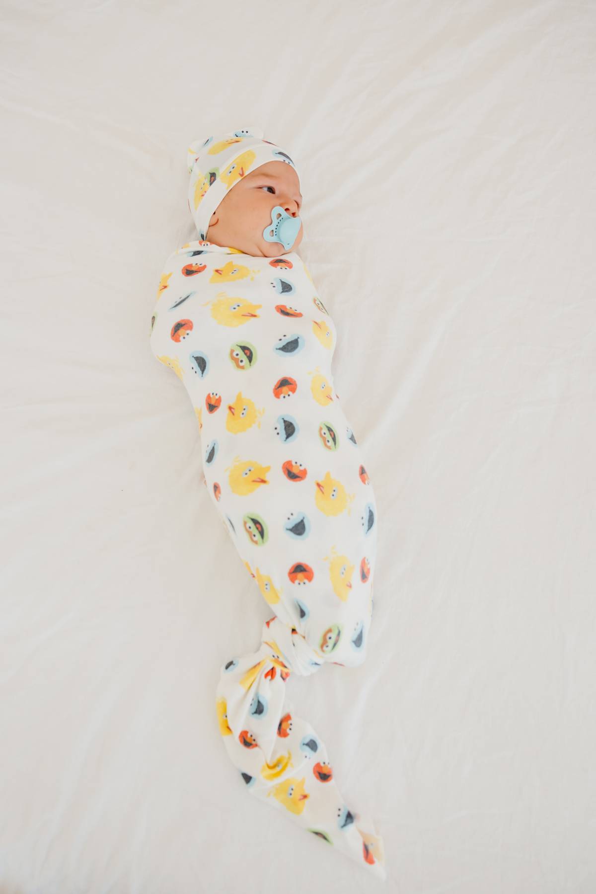 Copper Pearl Sesame Scribbles Knit Swaddle Blanket