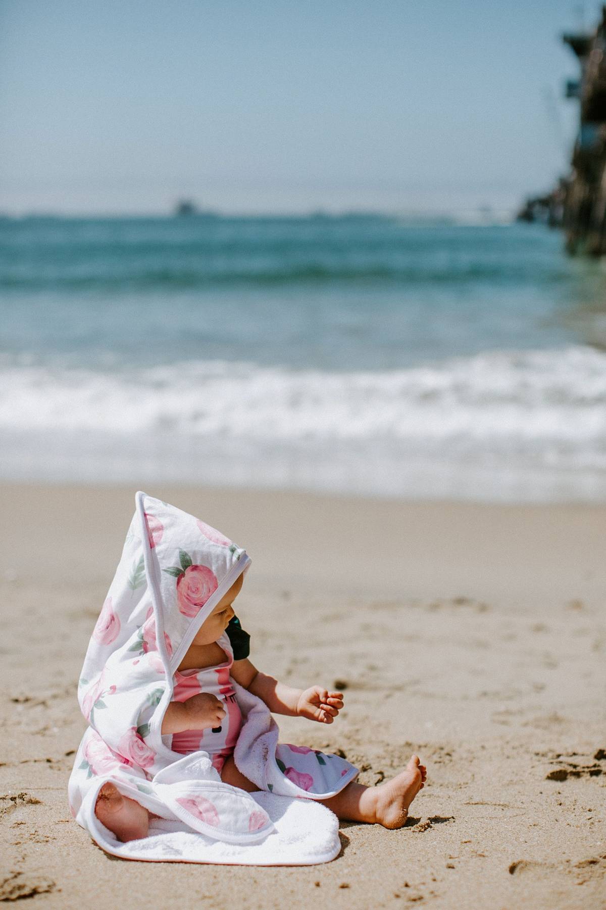 Copper Pearl Grace Knit Hooded Towel