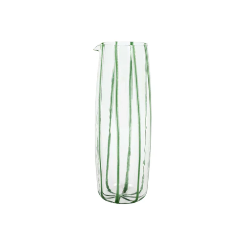 Vietri Nuovo Green Stripe Pitcher