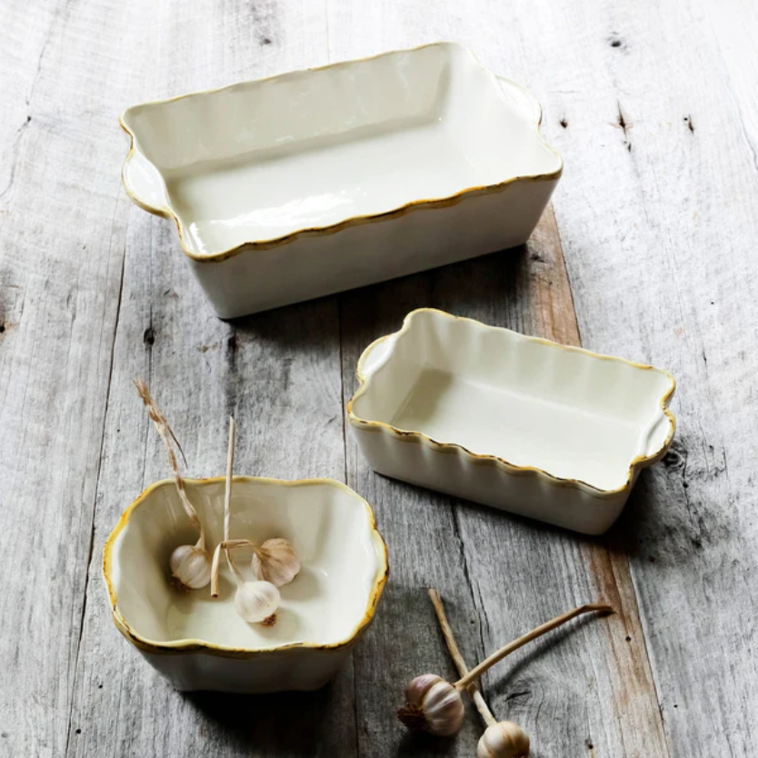 Vietri Italian Bakers White Medium Rectangular Baker