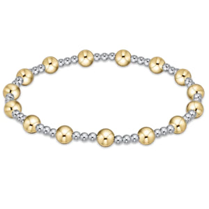 eNewton Extends Classic Sincerity 5mm Bead Bracelet Mixed Metal