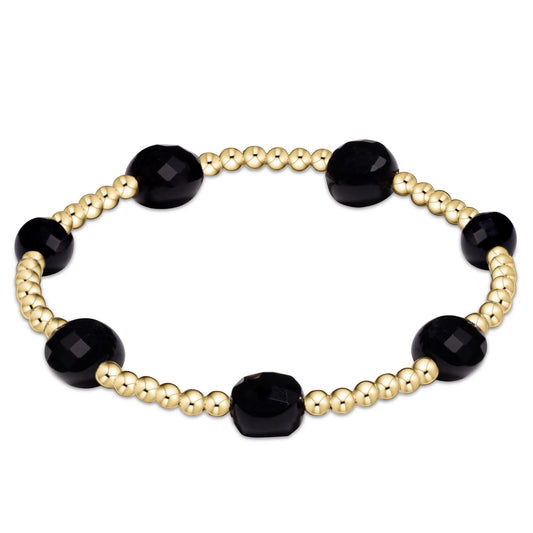 eNewton Admire 3mm Gold Bracelet Onyx