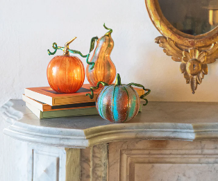 Vietri Figural Glass Pumpkin
