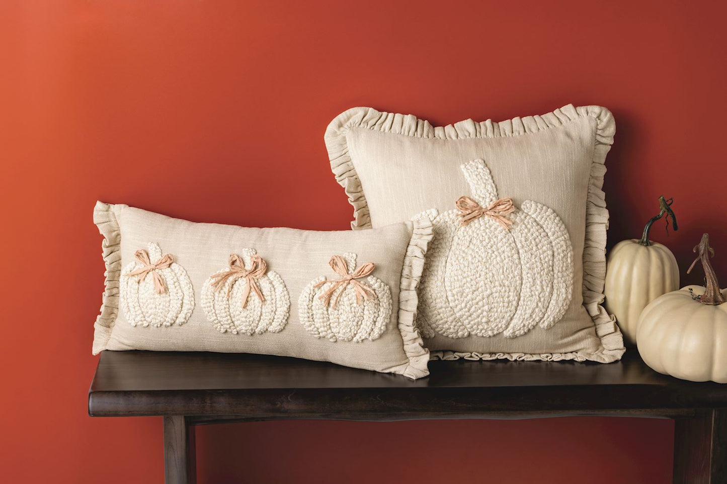 Mudpie Square Pumpkin Pillow