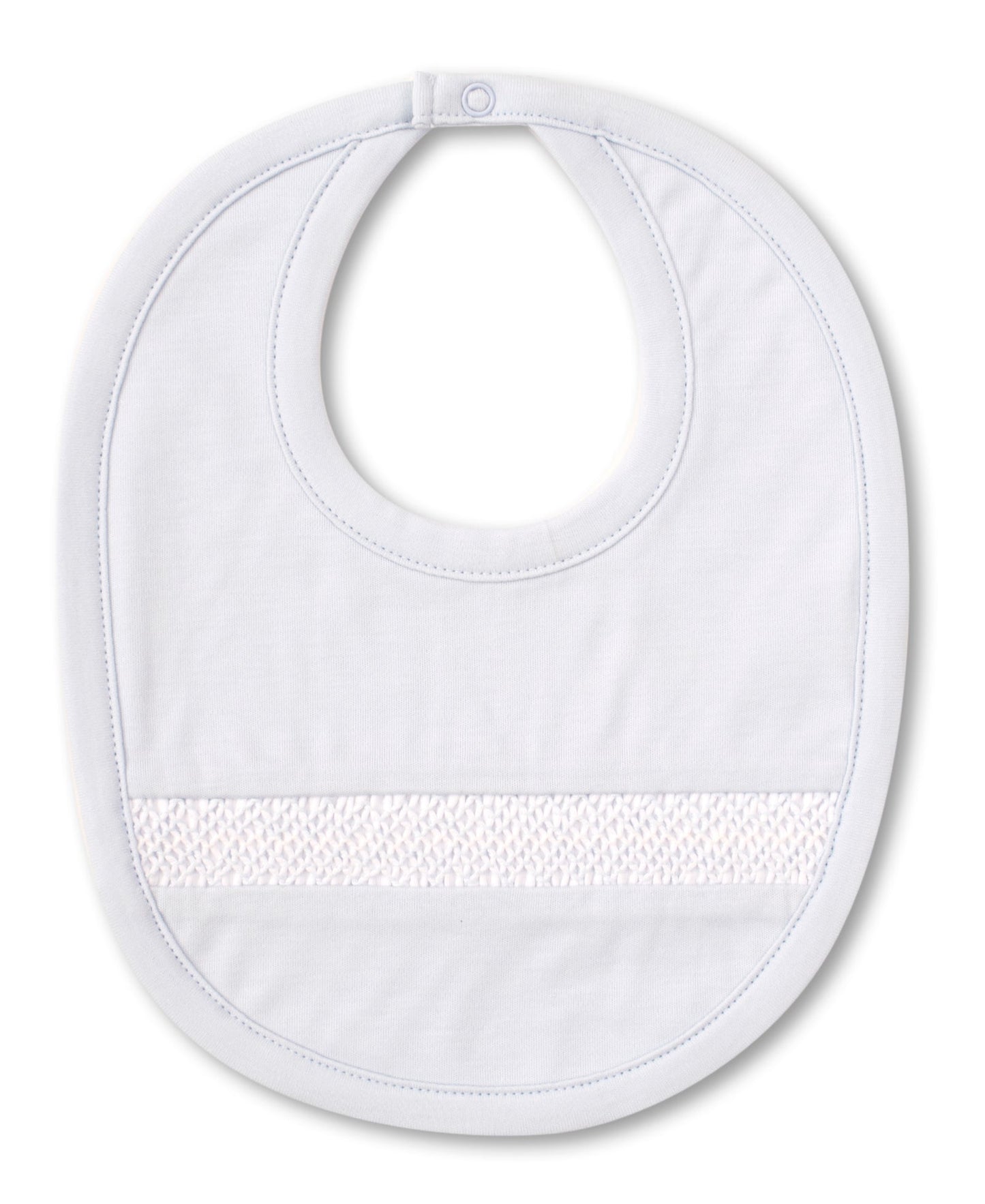 Kissy Kissy Bib w/Hand Smocking Blue