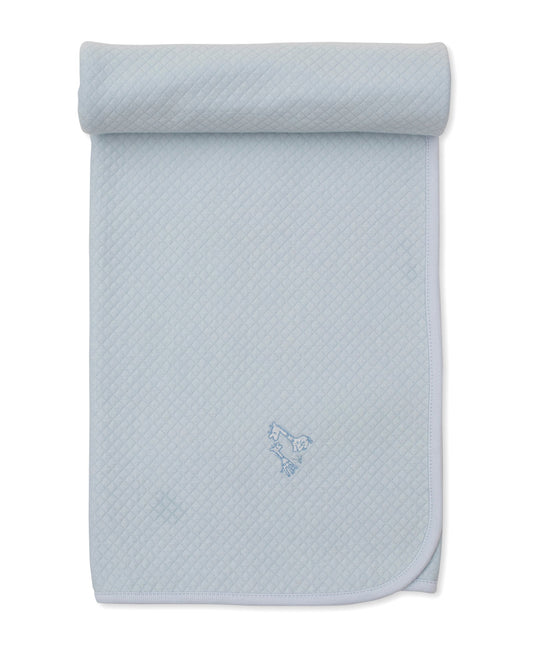 Kissy Kissy Jacquard Blanket Giraffe Grace Blue