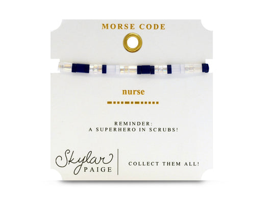 Skyler Paige Tila Bracelet Morse Code NURSE