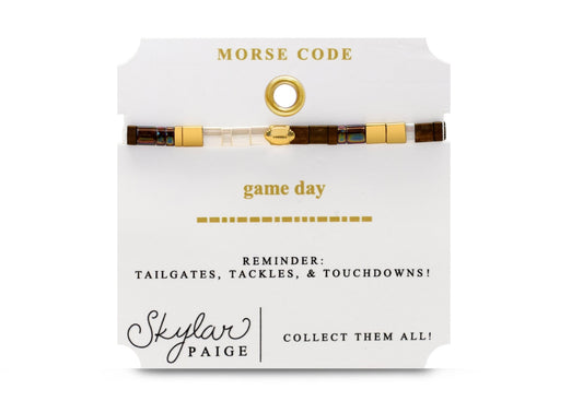 Skyler Paige Morse Code Game Day Bracelet