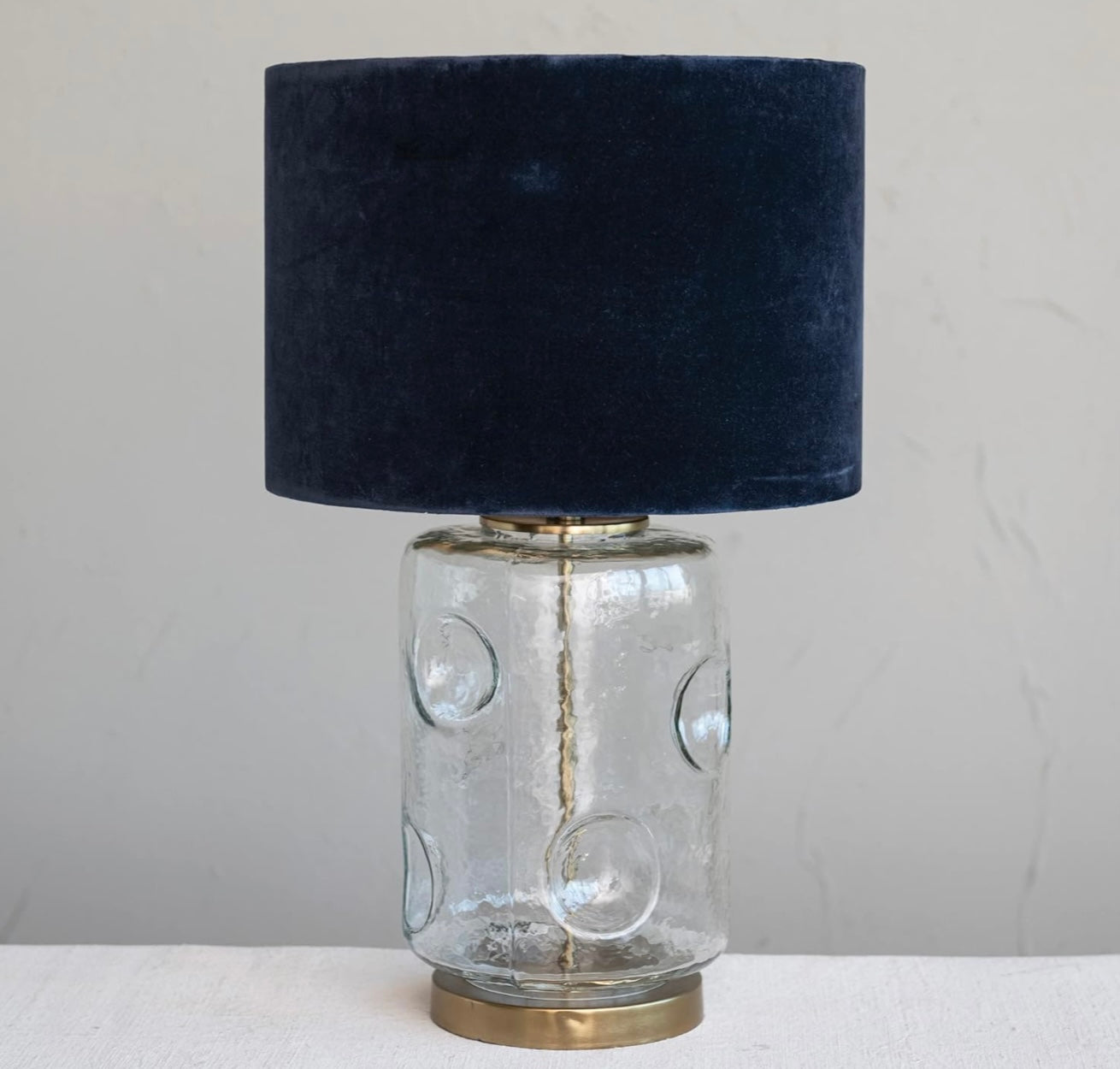 Embossed Blown Glass Table Lamp
