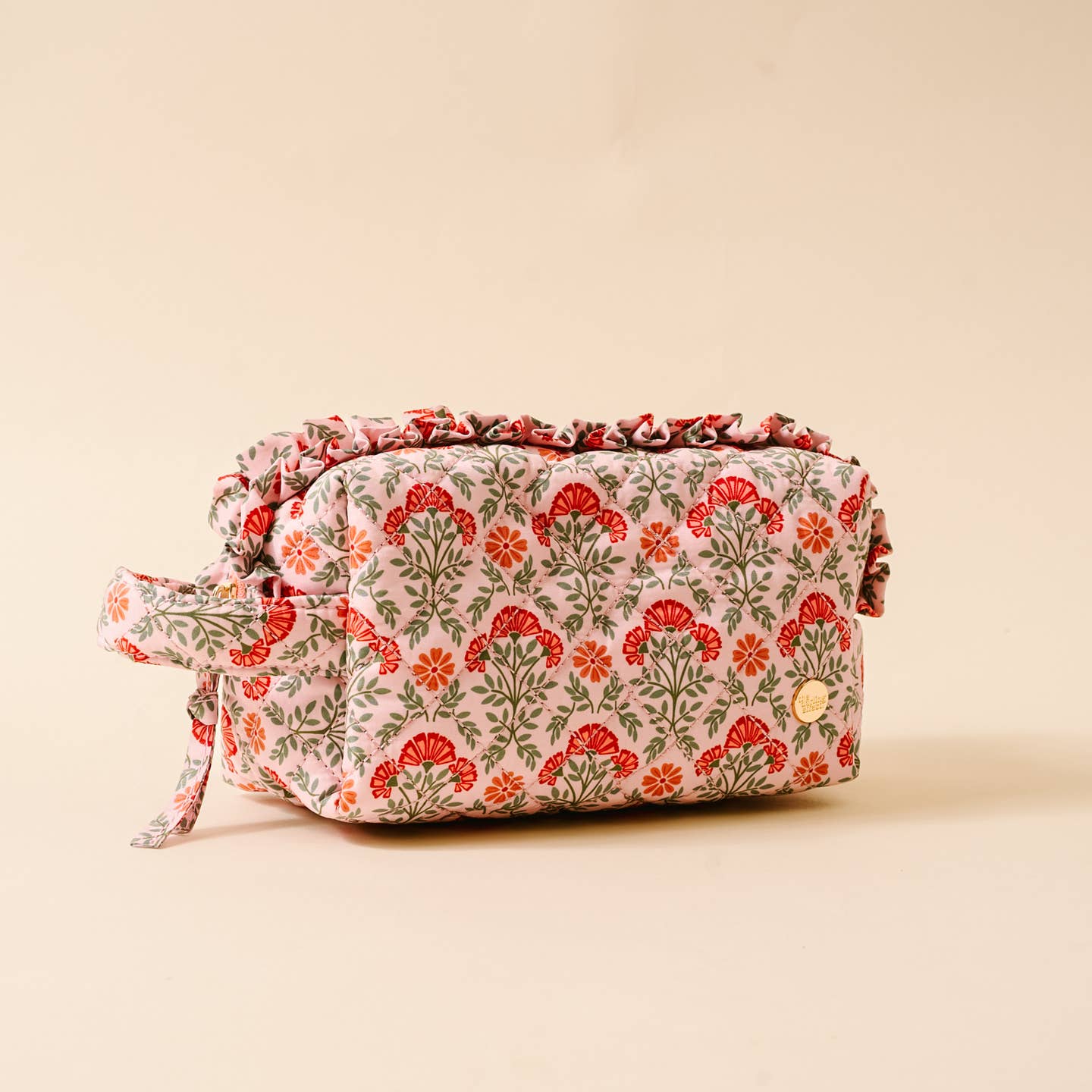 Quilted Cosmetic Bag Everbloom Dusty Rose