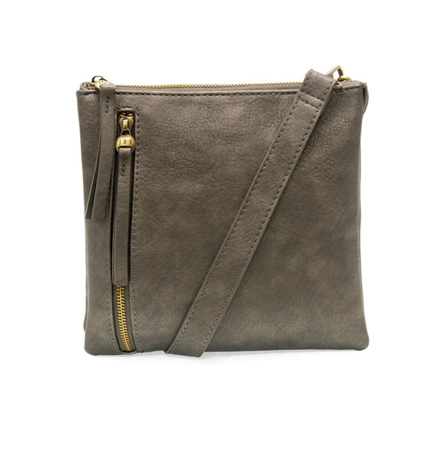 Joy Susan Dawn Multi Pocket Dark Metallic Chrome Crossbody