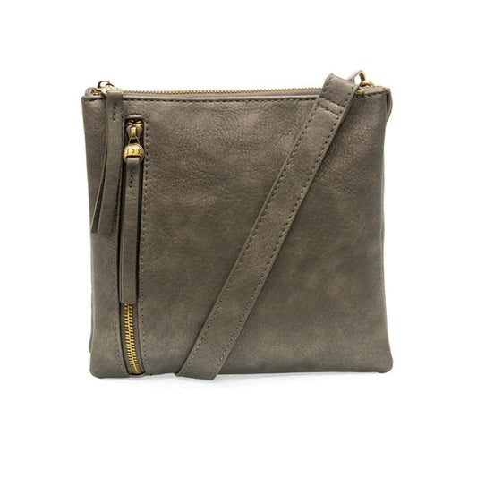 Joy Susan Dawn Multi Pocket Dark Metallic Chrome Crossbody