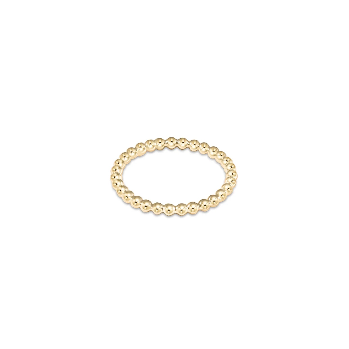 eNewton Classic Gold 2mm Bead Ring Size 8