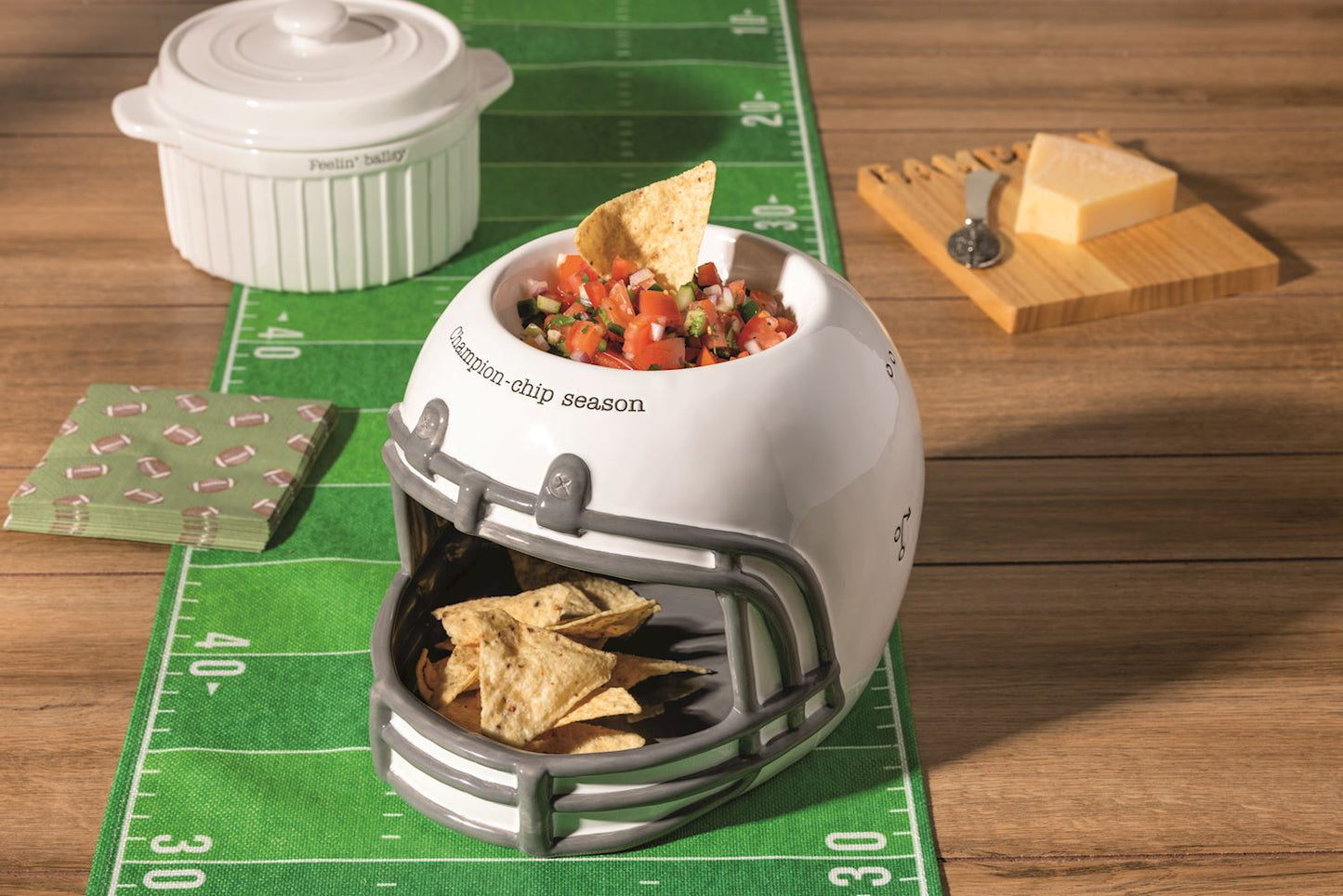 Mudpie Football Helmet Chip n Dip