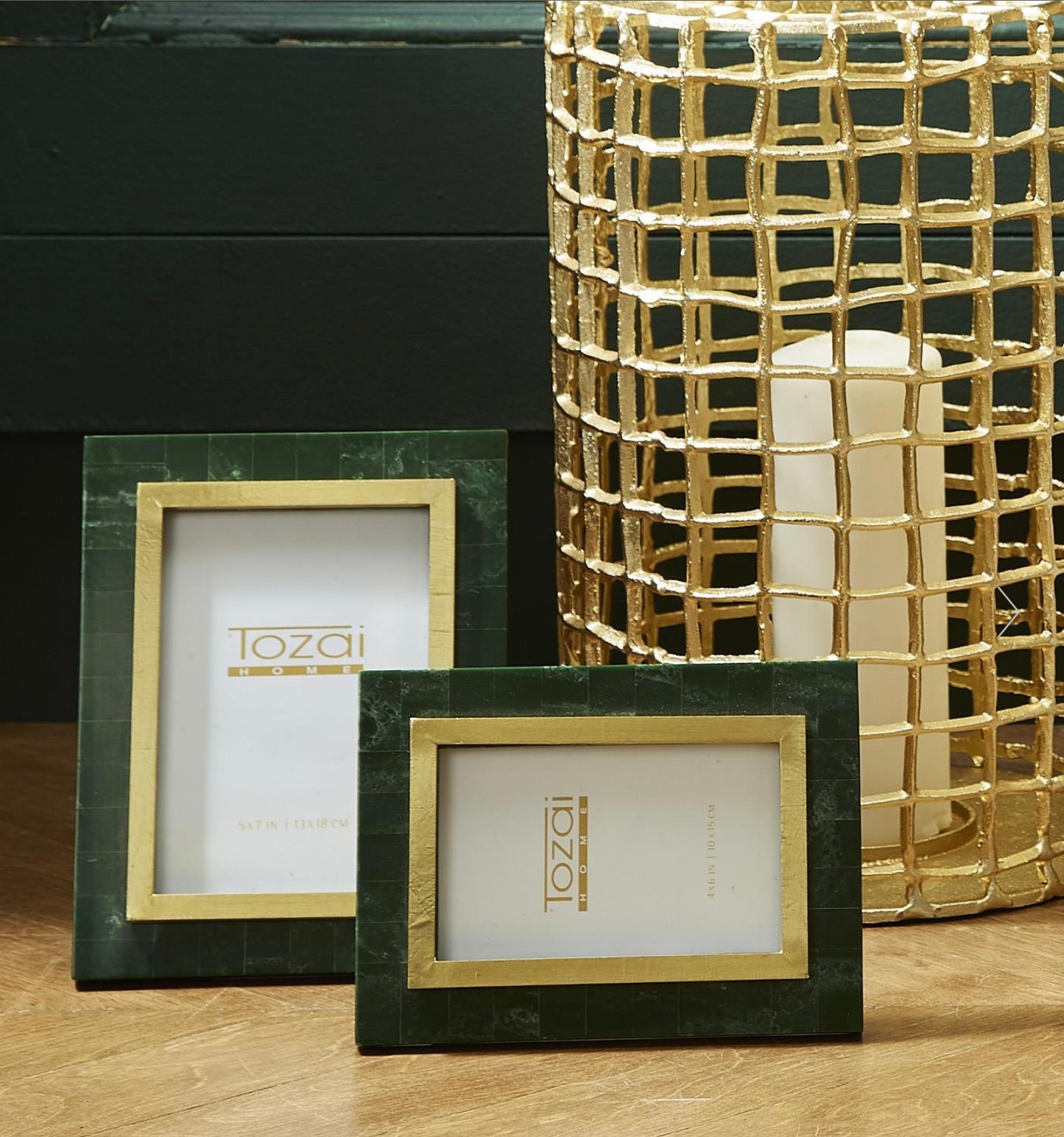 Green & Gold Frame 5x7 LARGE