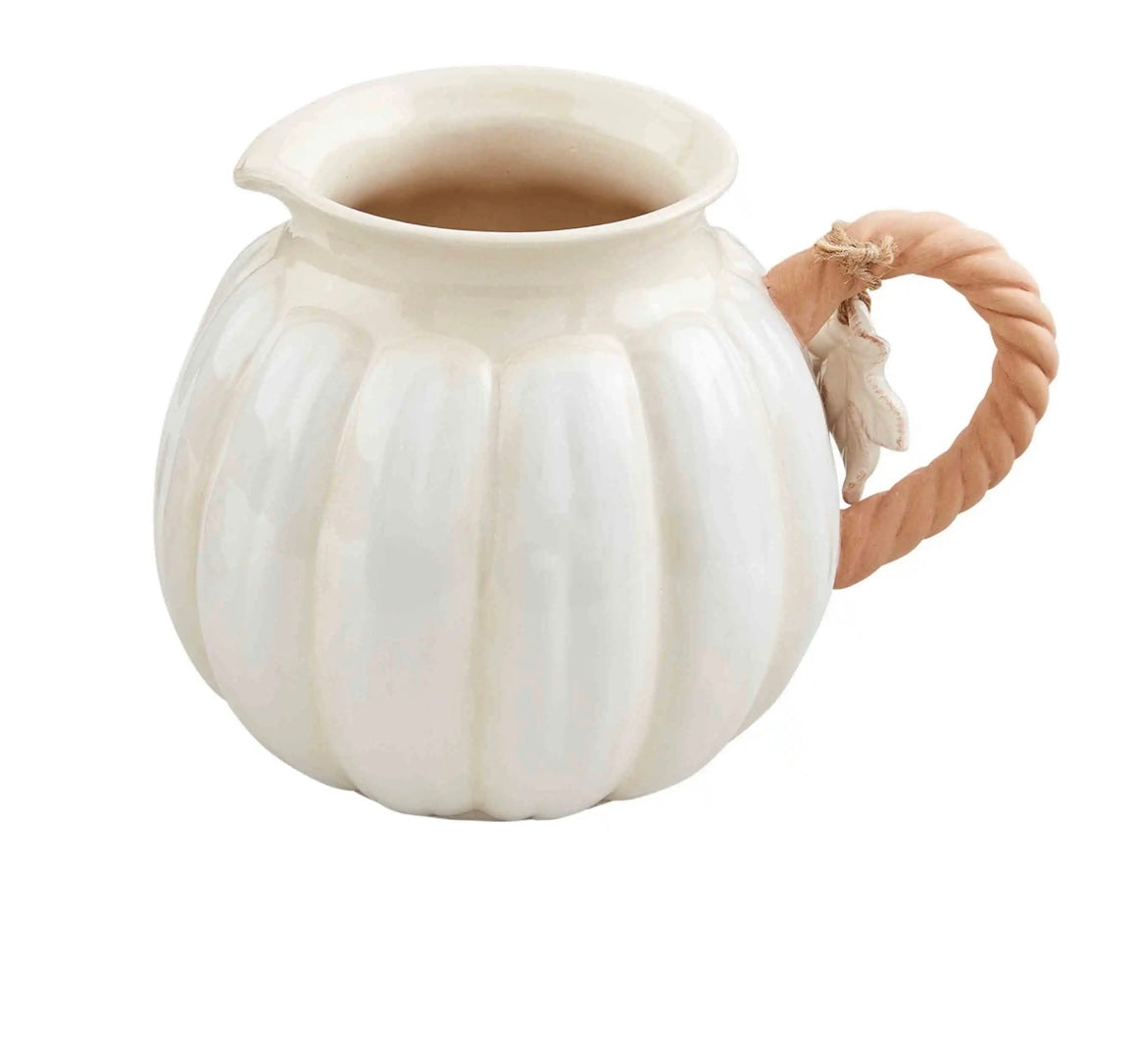 Mud Pie Fall White Pumpkin Pitcher SALE