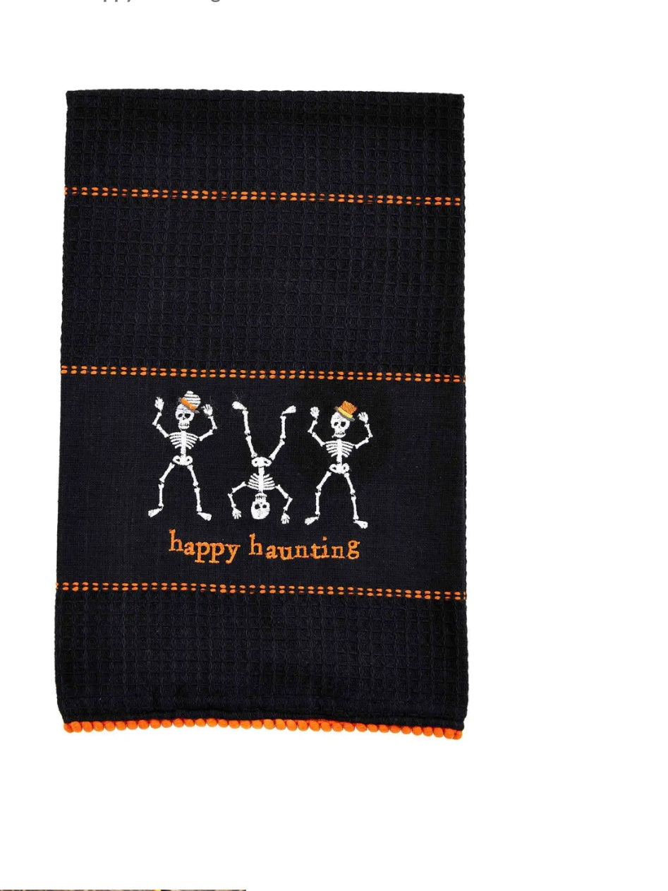 Happy Haunting Skeletons Halloween Towel SALE